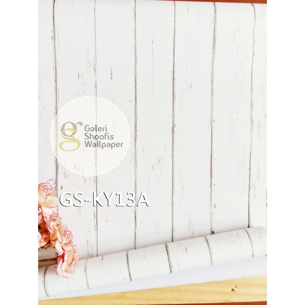 Jual Wallpaper Sticker Motif Kayu Garis Abu kode KY04D Shopee Indonesia