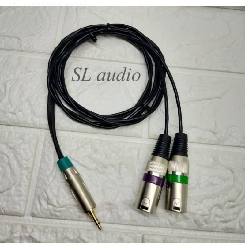 Jual Kabel Aux Dari Hape/Laptop Ke Mixer Jack Mini 3,5mm To 2 XLR Male
