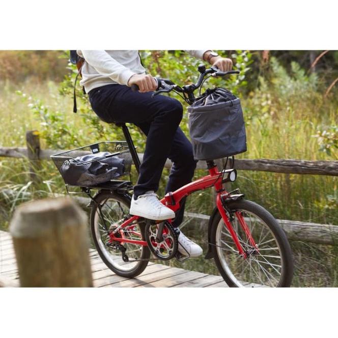 Jual B'Twin Keranjang Sepeda One Second Clip Tilt Folding Bike Pannier