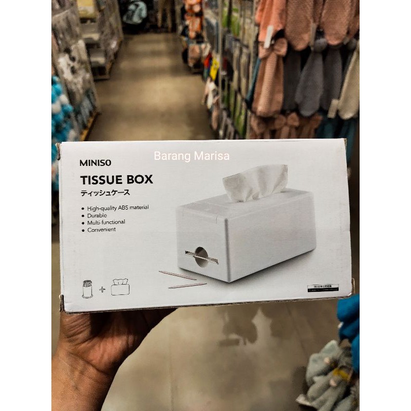 Jual Tissue Box With Tooth pick Holder Miniso Shopee Indonesia