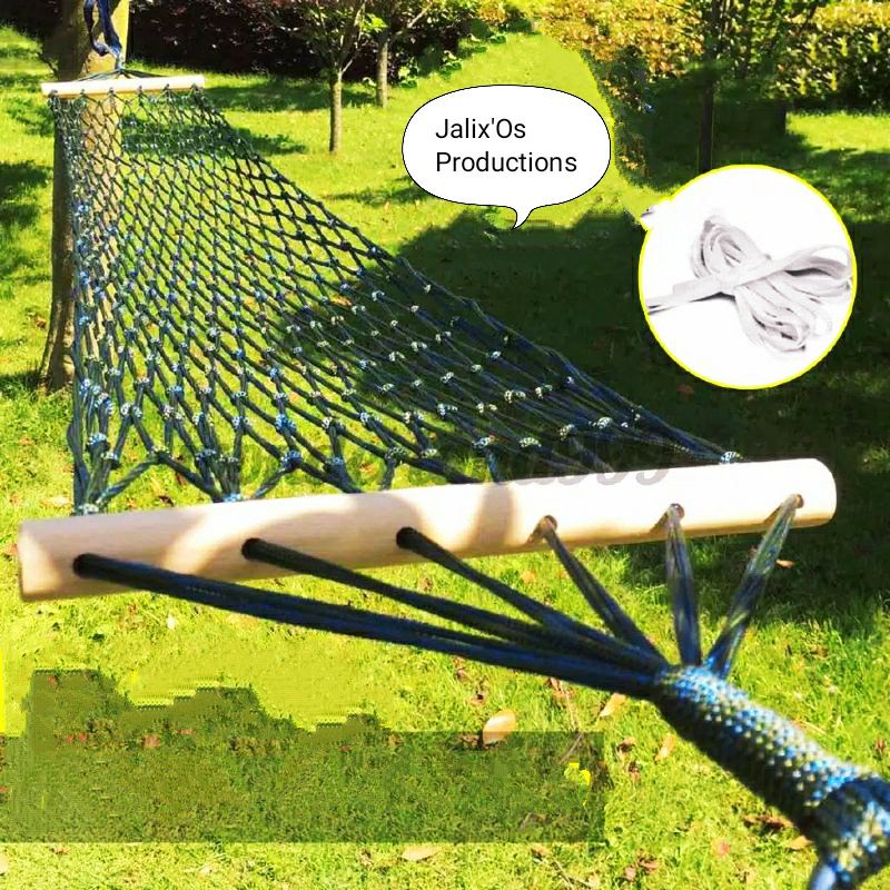 Jual Hammock jaring kayu lebar 70cm,,ayunan pantai,,gunung Ayunan