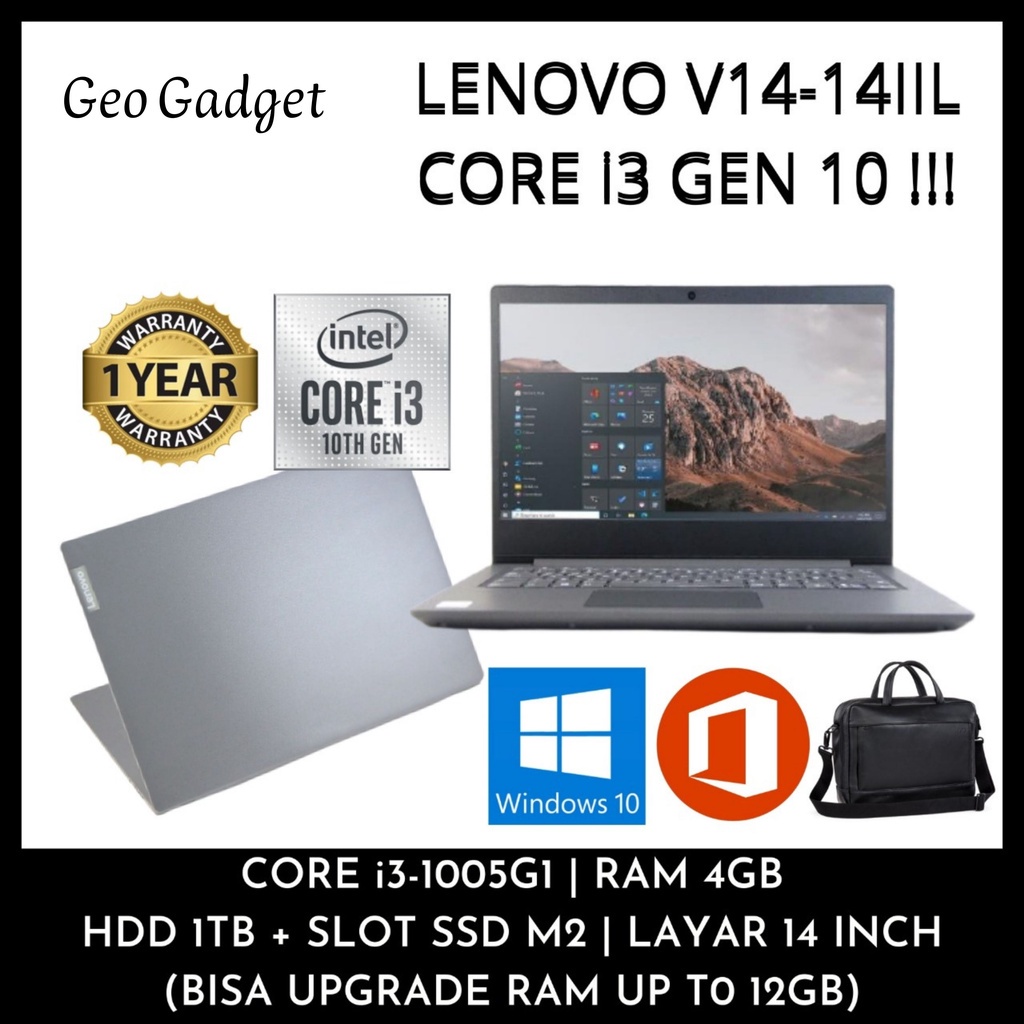 Jual 2.2 BIG SALE LAPTOP LENOVO BARU CORE i3 GEN 10 V1414IIL i31005G1