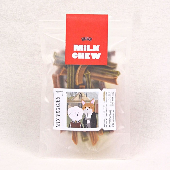 Jual Yuyu Snack Anjing Homemade Milk Chew Mix Veggies 45Gr 022
