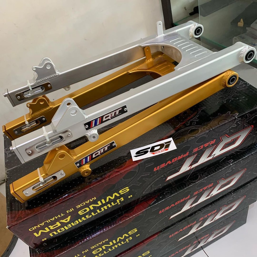 Jual READY SWINGARM ARM QTT RACING GOLD DAN SILVER ORIGINAL BEBEK