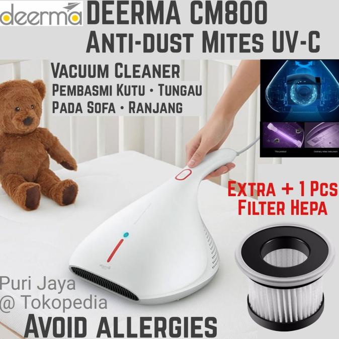 Jual Deerma Anti Dust Mites UV Vacuum Cleaner Tungau CM800 Filter ada