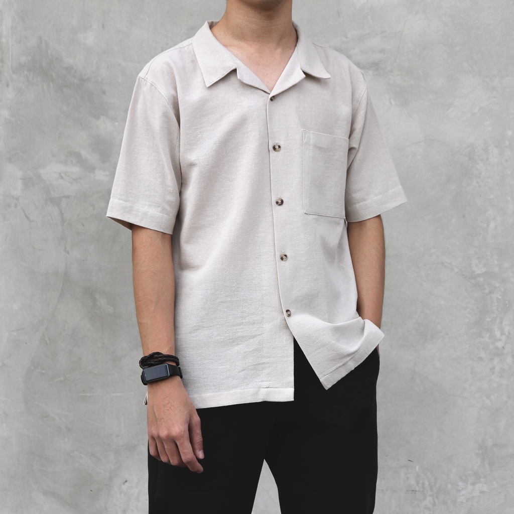 Jual Breeze Relaxed Short Sleeve Shirt Broken White [ Kemeja Lengan