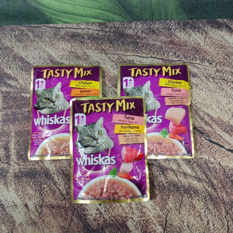 Jual Whiskas Tasty Mix Pouch 70gr / Makanan Basah Kucing / Wet Food