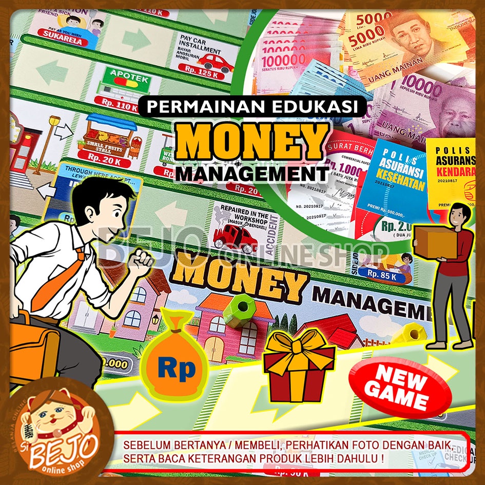 Jual MONEY MANAGEMENT GAME PERMAINAN EDUKASI SEKOLAH ANAK BELAJAR MENGENAL EKONOMI BIAYA HIDUP
