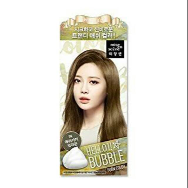 Jual MISE EN SCENE Hello Bubble Hair Color 7K KHAKI ASH BROWN coloring