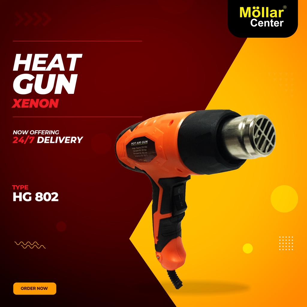 Jual hot gun 800w XENON heat gun LOW WATT 600 800w pemanas hot air