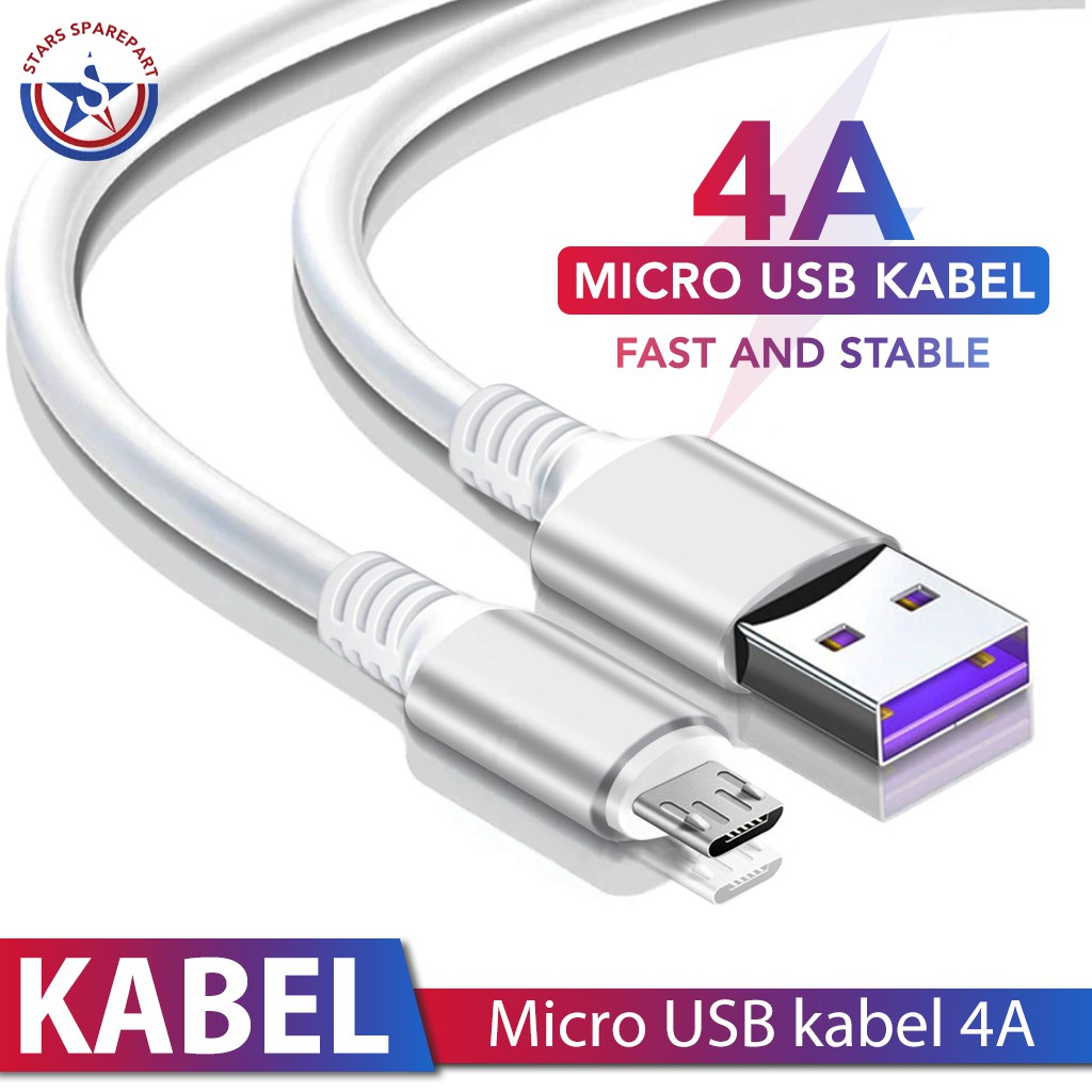 Jual (COD ) 4A Micro USB Kabel Cable Data Charger Quick Charger Fast