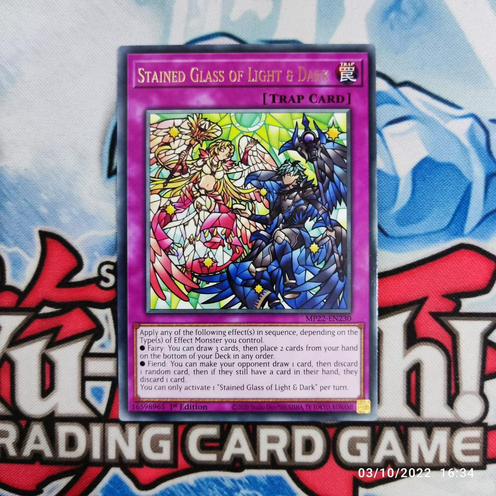 Jual yugioh stained glass of light & dark MP22 rare original Shopee