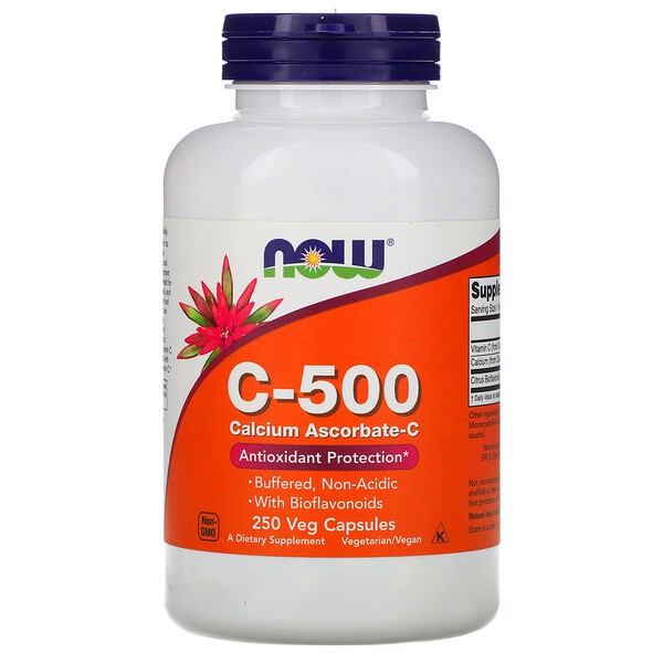 Jual Vitamin C 500 mg Calcium AscorbateC, Now Foods (USA Product