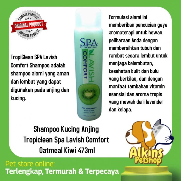 Jual Shampoo Anjing Kucing / Tropiclean Spa Lavish Comfort 473 ml