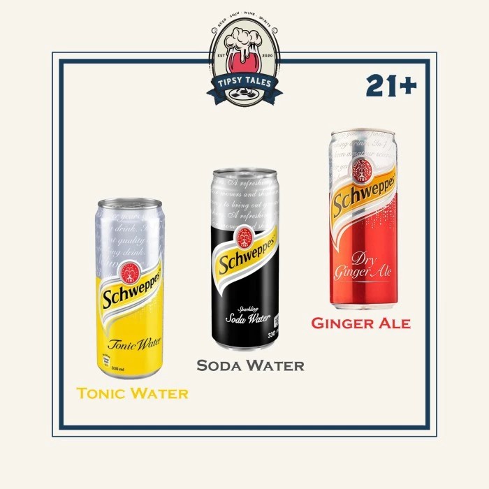 Jual Schweppes tonic water/ Ginger Ale / Soda Water 250ml ( Mixer ) Shopee Indonesia