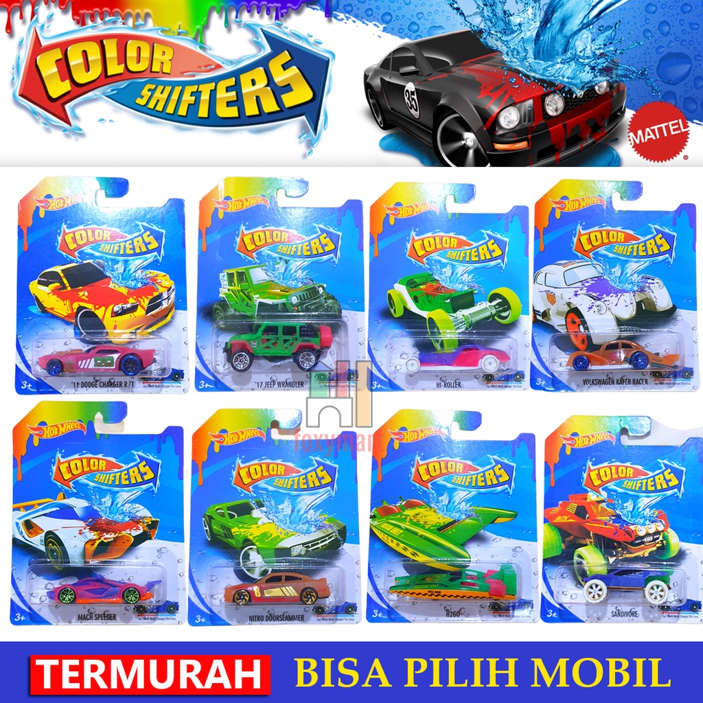 Jual (BISA COD) HOT WHEELS COLOR SHIFTERS PILIH COLOR SHIFTER VARIANNYA