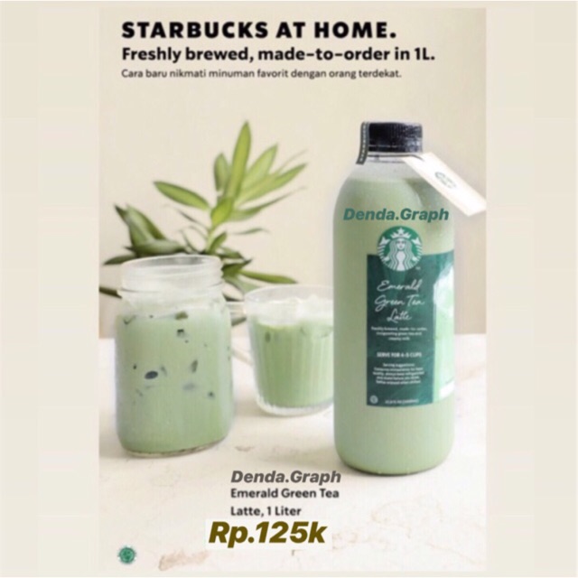 Jual STARBUCKS Emerald Green Tea Latte 1 Liter Shopee Indonesia