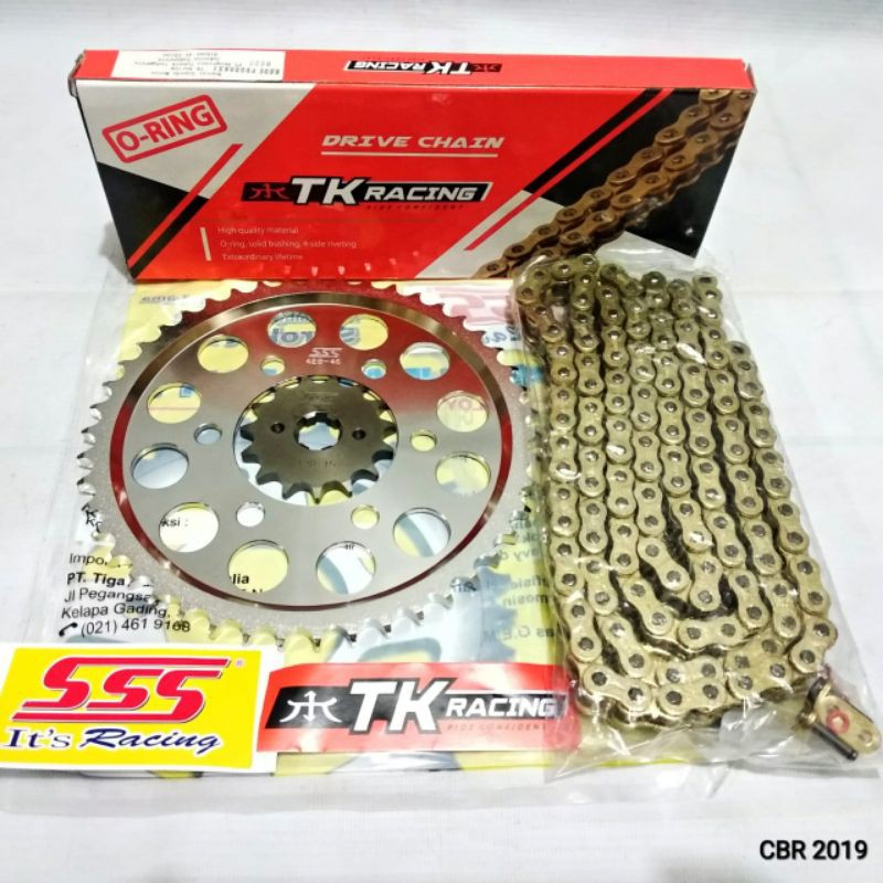 Jual Gear Set SSS CBR150 2019 / CB150R (baut 6) / CB150X + Rantai O