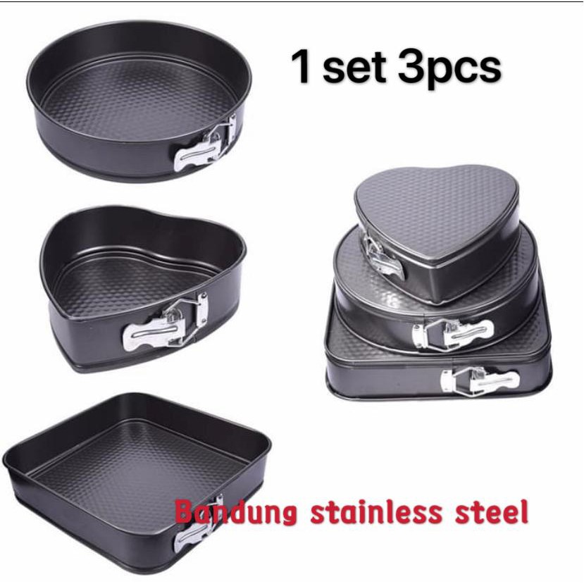Jual 3PCS loyang kue cetakan bolu anti lengket pastry loaf pan