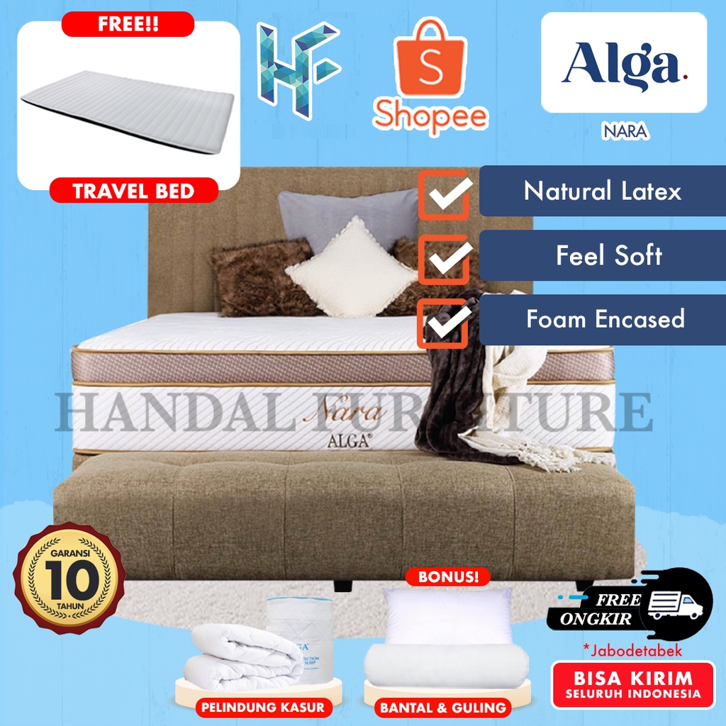 Jual Alga Nara Latex Fullset Spring bed Shopee Indonesia
