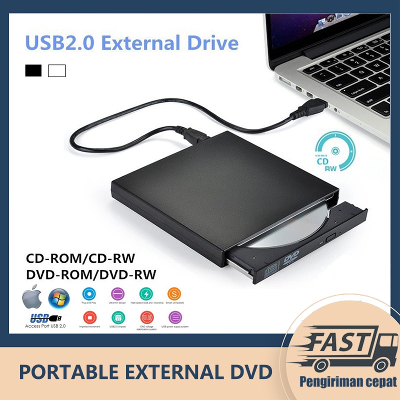 Jual Komputer eksternal DVD drive optik desktop notebook universal USB