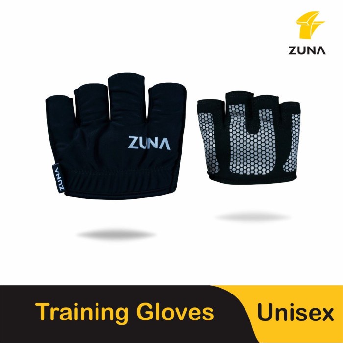 Jual Zuna Gloves Fitness Unisex Half Gym Glove Guard Cross Training