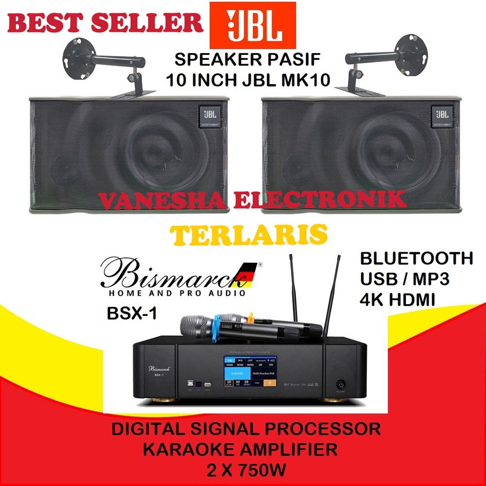 Jual PAKET KARAOKE SPEAKER 10 INCH JBL MK10 AMPLIFIER DSP SYSTEM ORIGINAL Shopee Indonesia