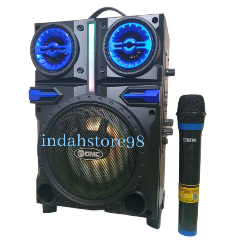 Jual Speaker Portable GMC 897Q Bluetooth Karaoke Radio USB Extra Bass