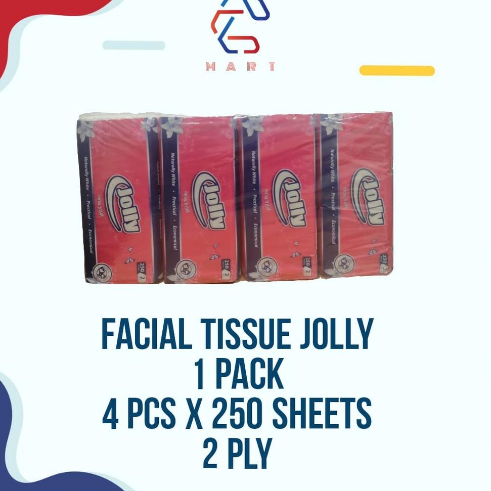 Jual DISCOUNT 10.10 Facial Tissue Jolly by Paseo 1 pack (4 pcs x 250