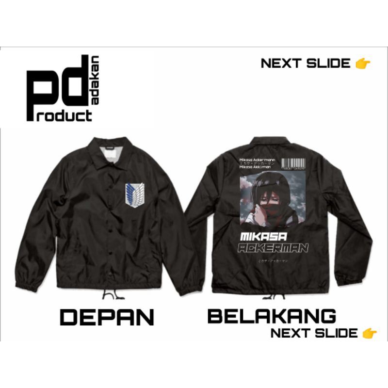 Jual JAKET COACH WINDBREAKER Anime AOT/Attack On Titan Shingeki No