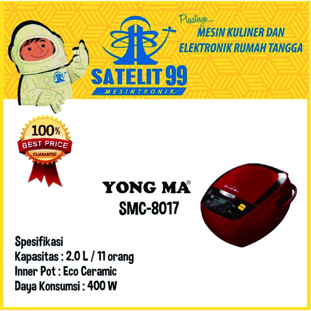 Jual RICE COOKER DIGITAL YONGMA TYPE SMC8017 Shopee Indonesia