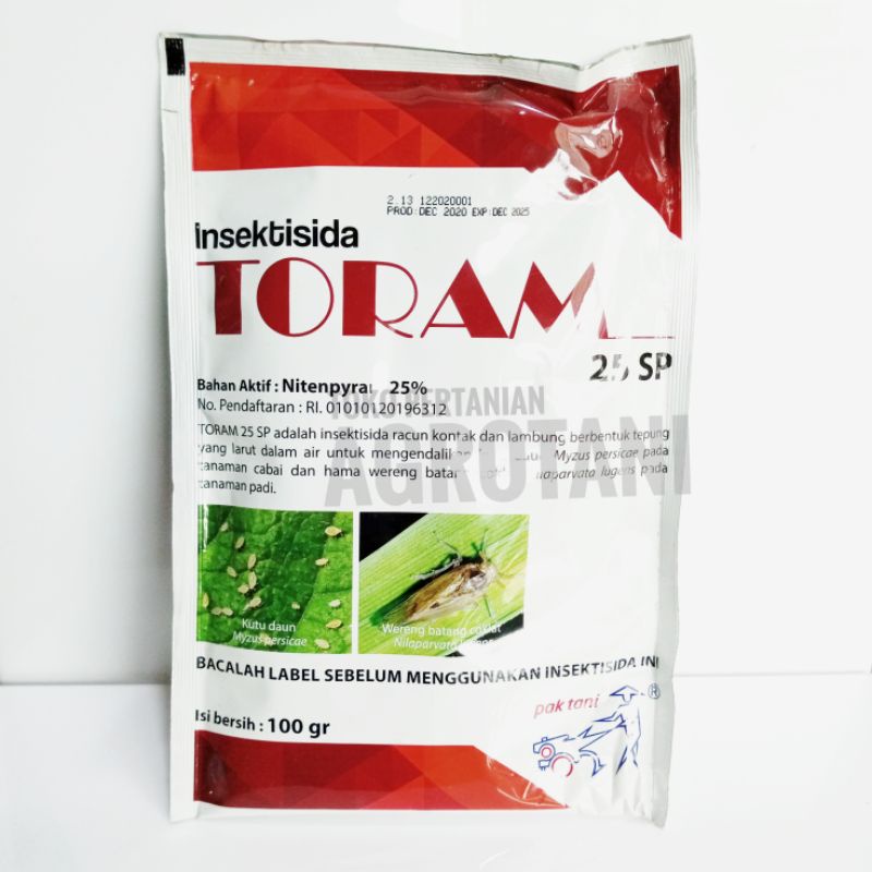Jual Insektisida Toram 25 SP 100 GRAM Pengendali Wereng Cap Pak Tani