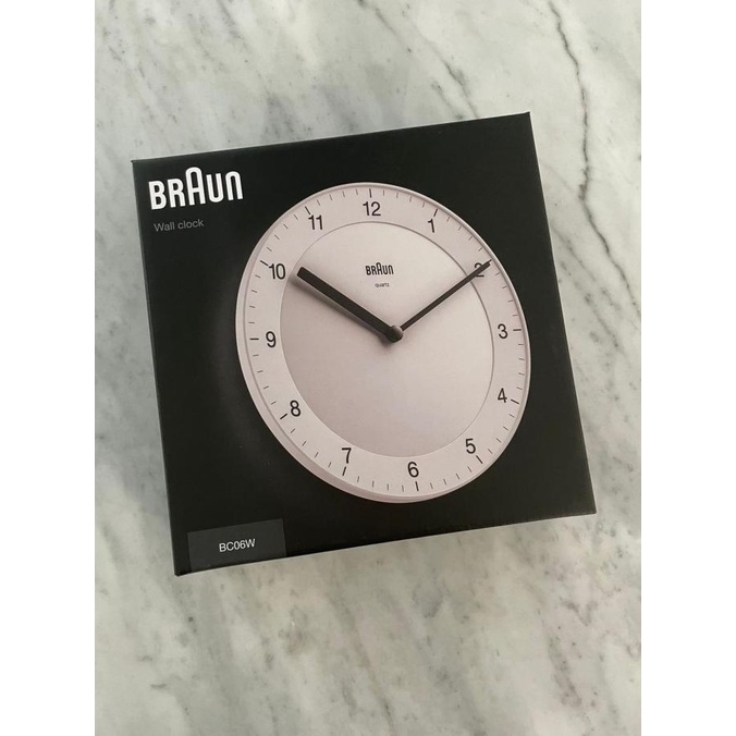 Jual BRAUN CLASSIC LARGE ANALOGUE WALL CLOCK WHITE BC06W JAM DINDING