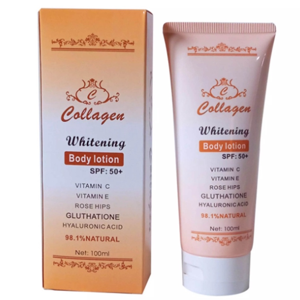 Jual Collagen Body Lotion Whitening spf 50+VITAMIN C+E 100ml ORIGINAL
