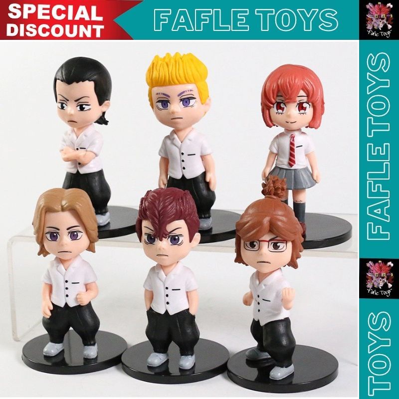 Jual Tokyo Revengers Figure Set 6 Pcs Hanagaki Takemichi Takashi