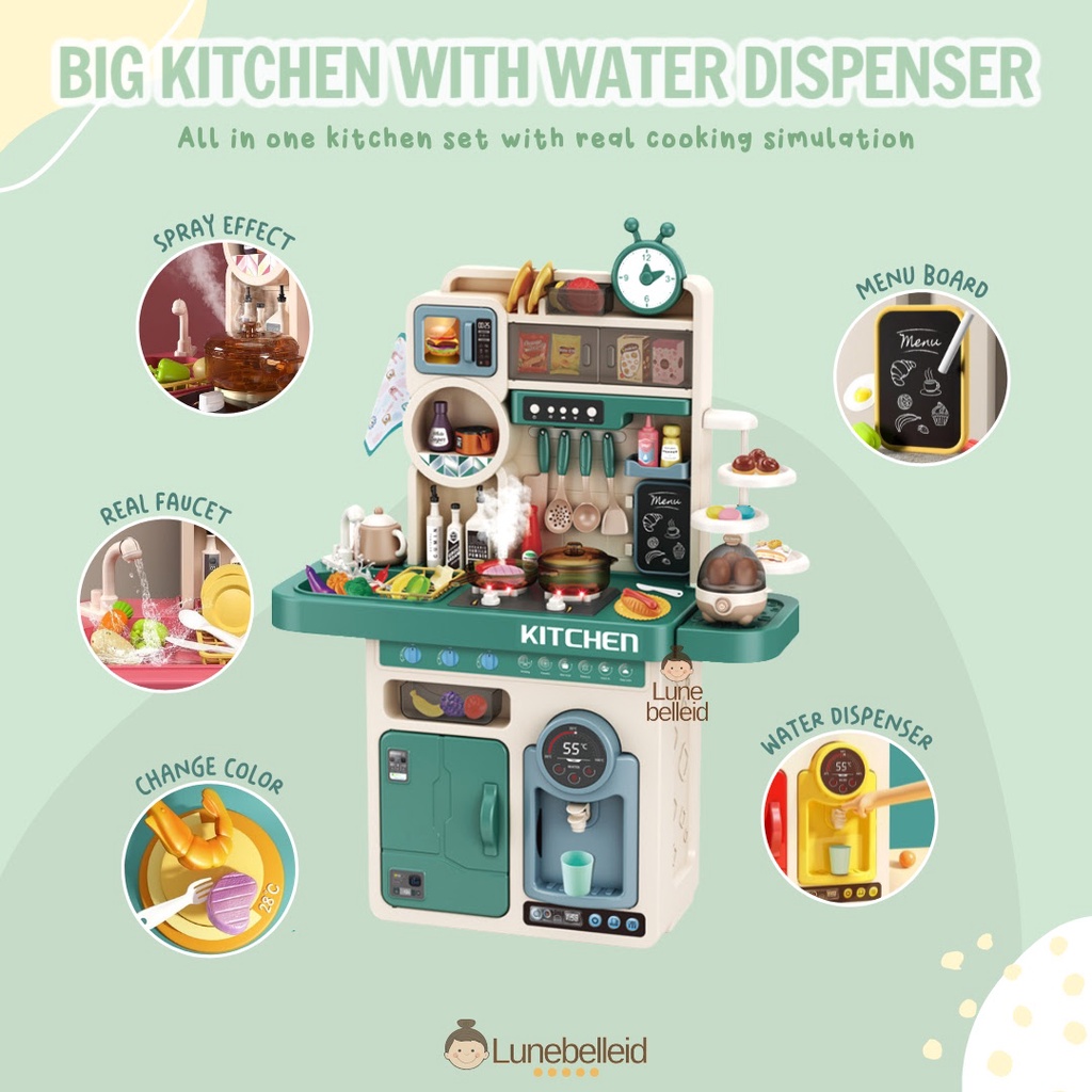 Jual Big Kitchen Set With Water Dispenser / Kitchen Set Uap / Mainan