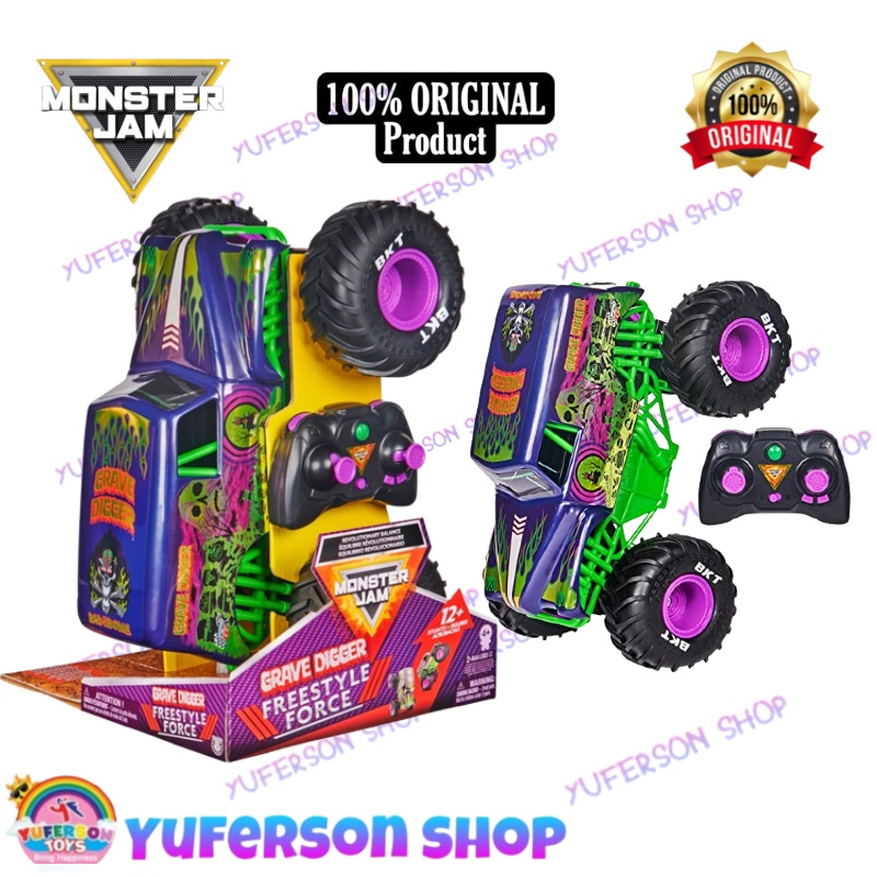 Jual Monster Jam RC Grave Digger Freestyle Force 115 Scale MonsterJam