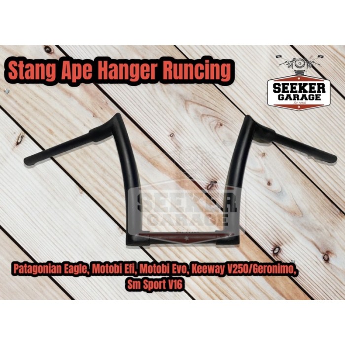 Ape hanger size comfortable most
