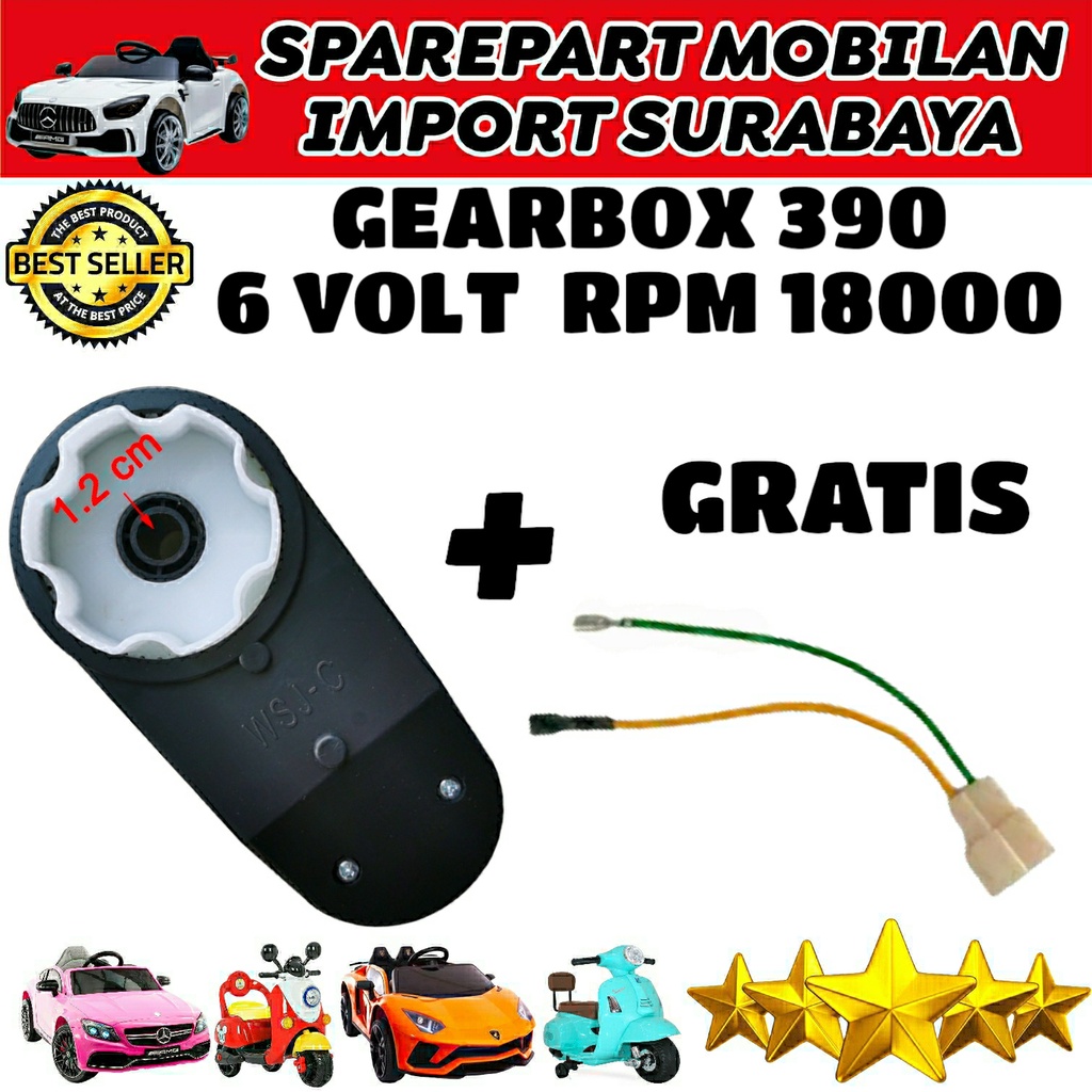 Jual GEARBOX 6V 390 DINAMO MICKY GEAR SCOOPY MOTOR MAINAN AKI ANAK