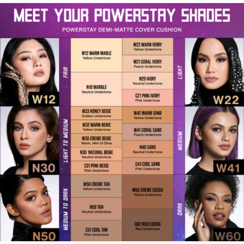 Jual New Shades Make Over Powerstay Demi Matte Cover Cushion Shopee