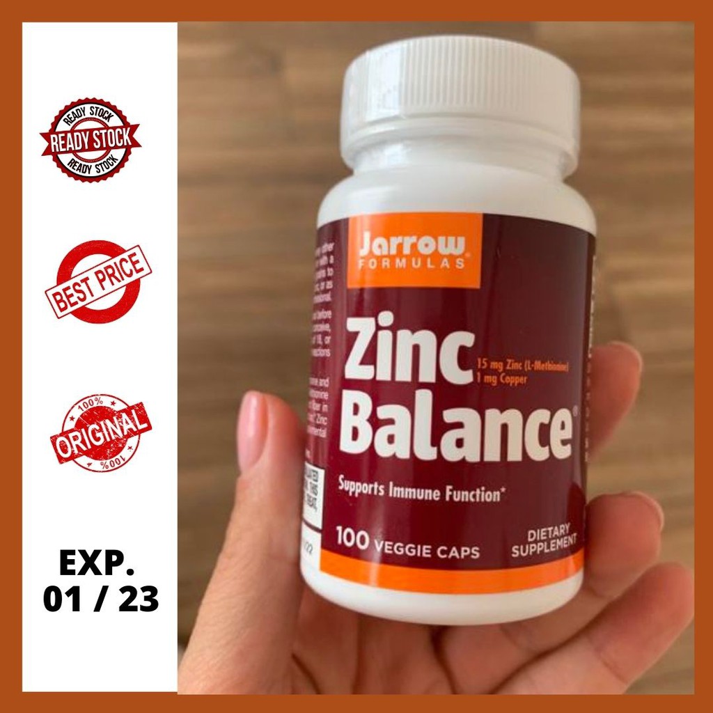 Jual Zinc Balance 100 Veggie Capsules Jarrow Formulas Shopee Indonesia