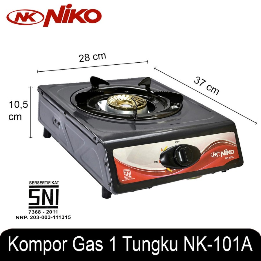Jual Kompor Gas NIKO NK 101A Stove 1 Tungku Murah Bagus Teflon