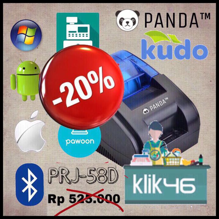 Jual BEST DEAL PRINTER KASIR/PPOB THERMAL 58MM PANDA PRJ58D ANDROID