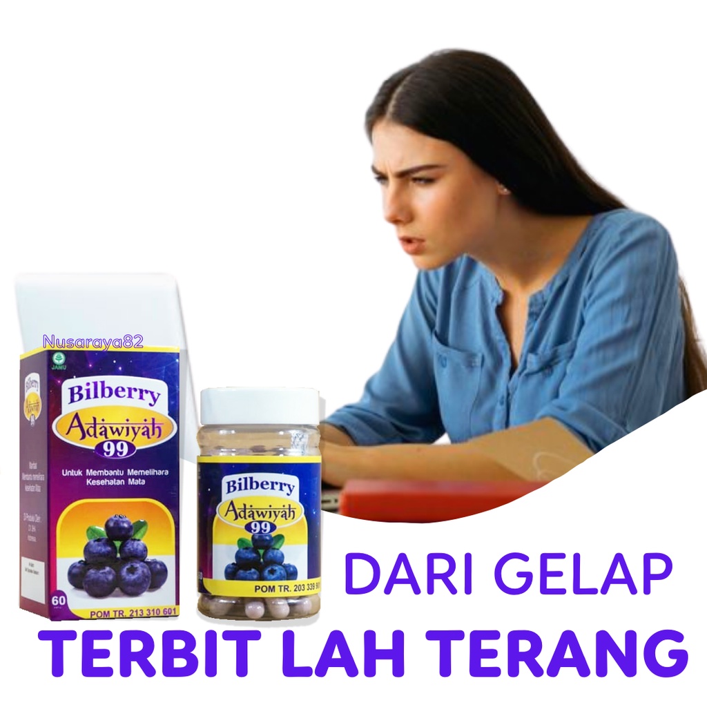 Jual Bilberry Adawiyah 99 100 Original Isi 60 Kapsul Obat Sakit Mata