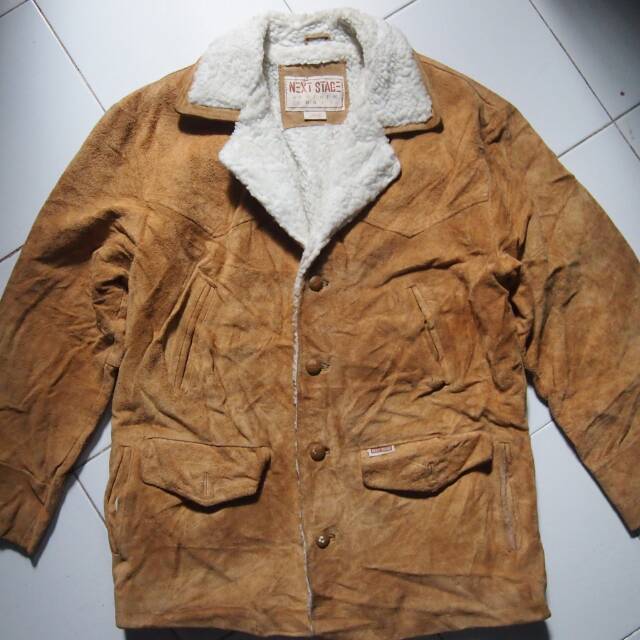 Jual VINTAGE SHEEPSKIN LEATHER COAT FOR TRADITIONAL SKINHEAD Shopee