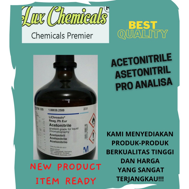 Jual Acetonitrile / Asetonitril 50 ml dan 100 ml Pro Analisa Merck Best