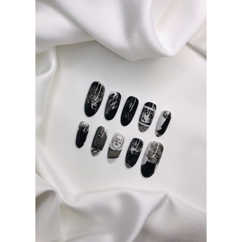 Jual Press on nails fake nails “Kaneki Ken” set Shopee Indonesia