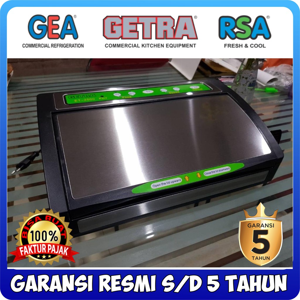 Jual Vacuum Sealer Getra Et2500 Vakum Sealer Portable Plastik Emboss Roll Shopee Indonesia