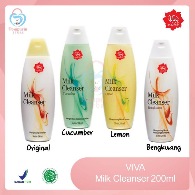 Jual VIVA Milk Cleanser dan Face Tonic 100mL Air Mawar ( susu pembersih