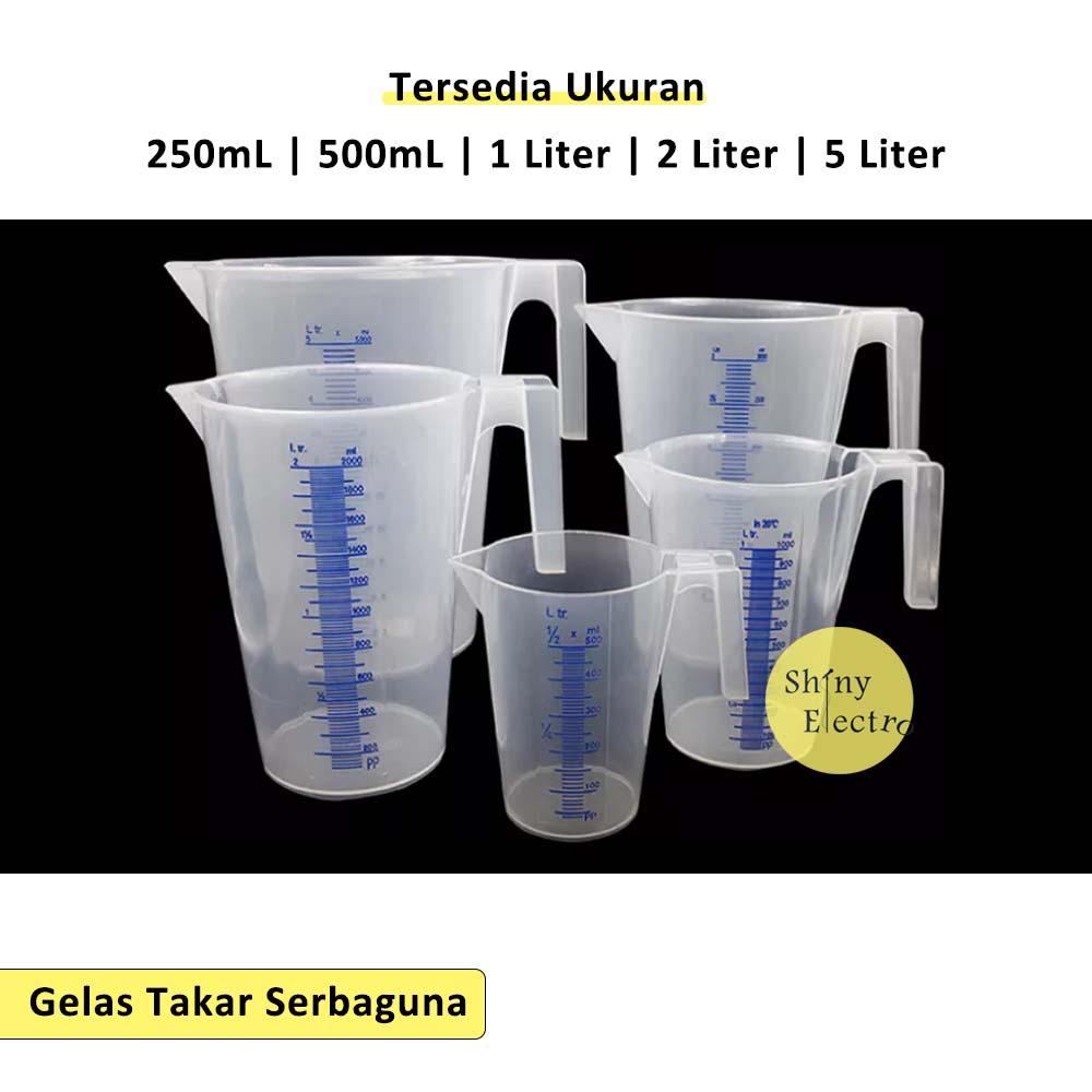 Jual Lengkap Gelas Ukur Takar Takaran [ 250 mL / 500 mL / 1 Liter / 2(03)